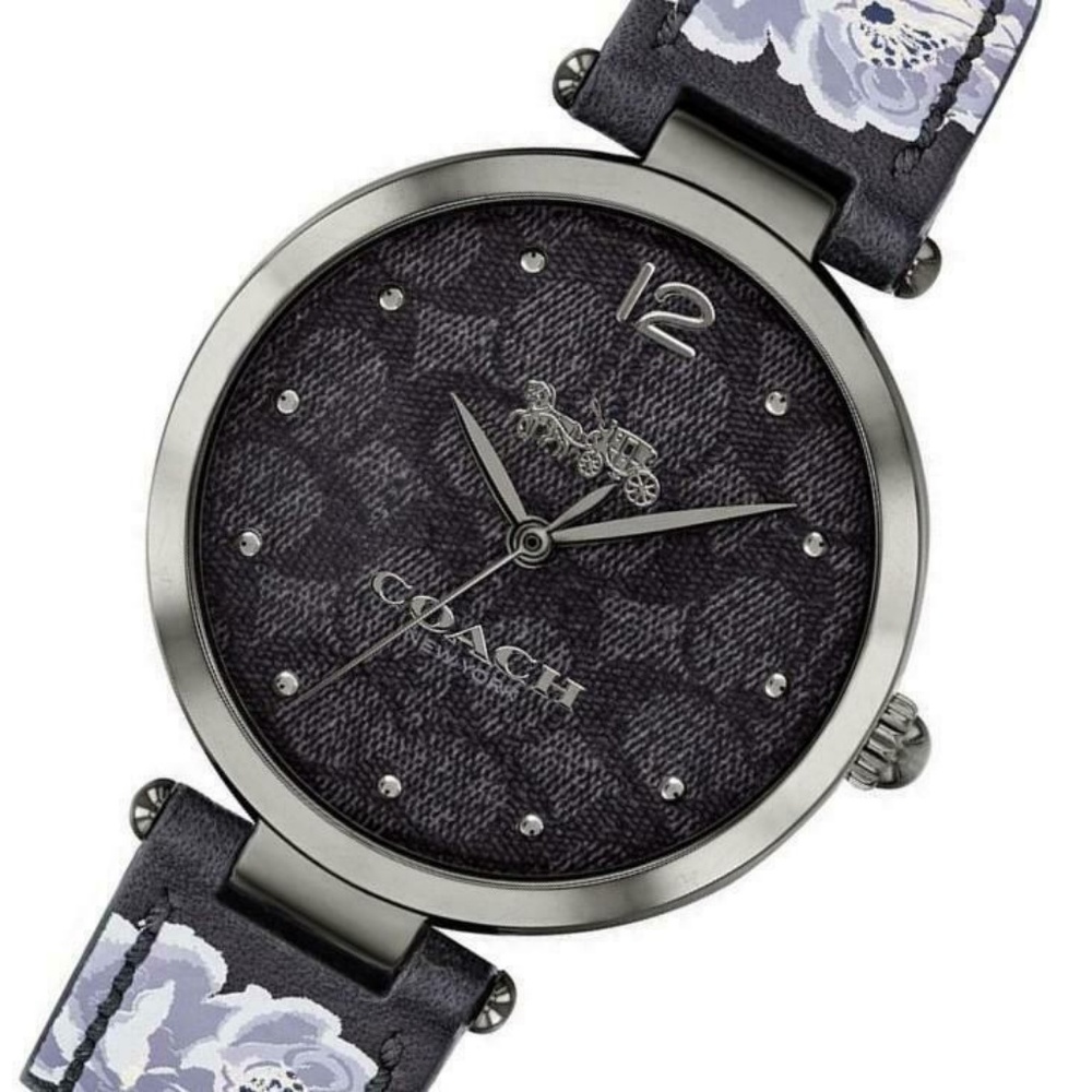 NWT COACH Park Lavender Floral Leather Watch